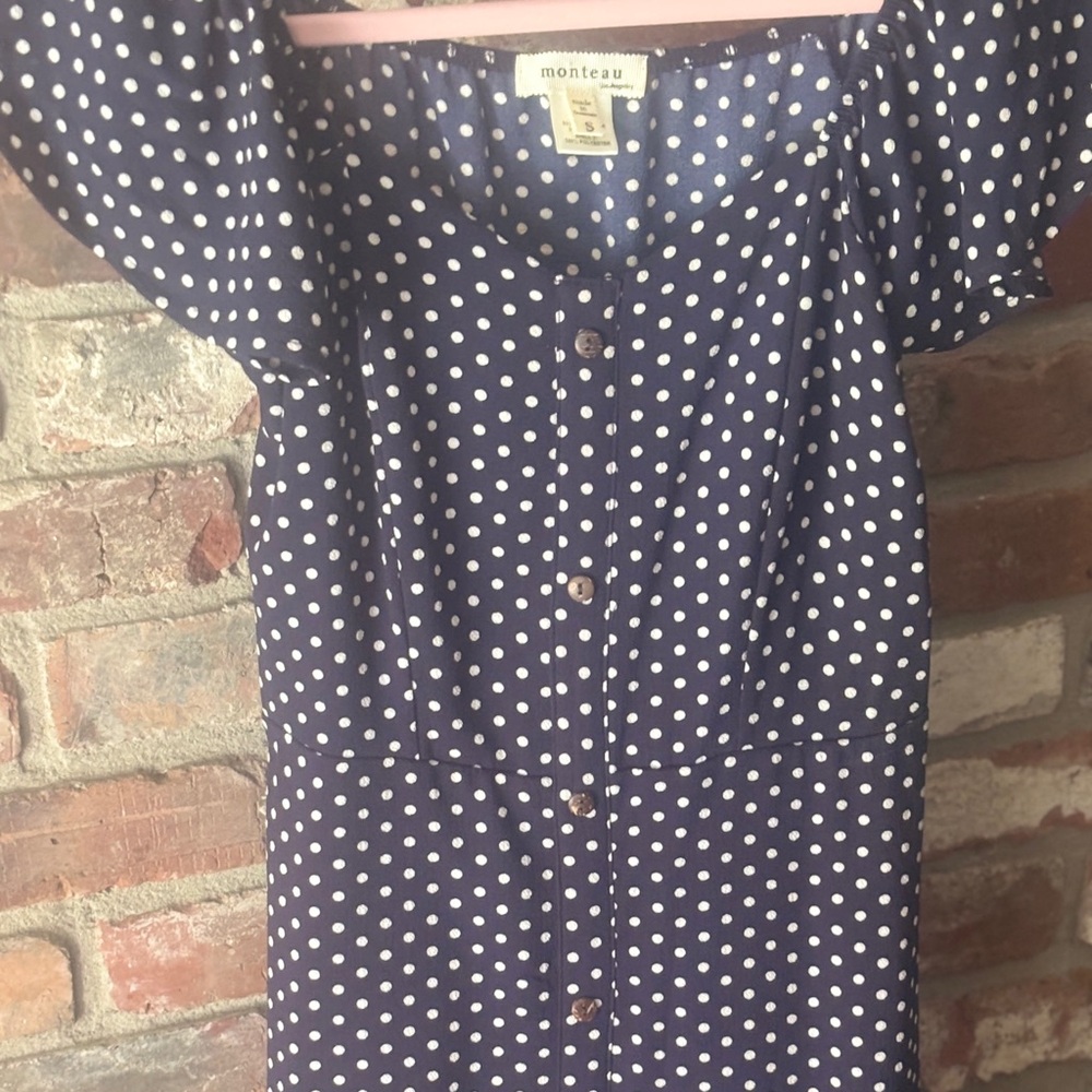 Polka Dot Navy Dress